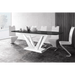 Maxima House Dining Set Feto 7 Pcs. Modern Glossy Dining Table with 2 Self-Starting Leaves Plus 6 Chairs - Bed & Sofa Hub