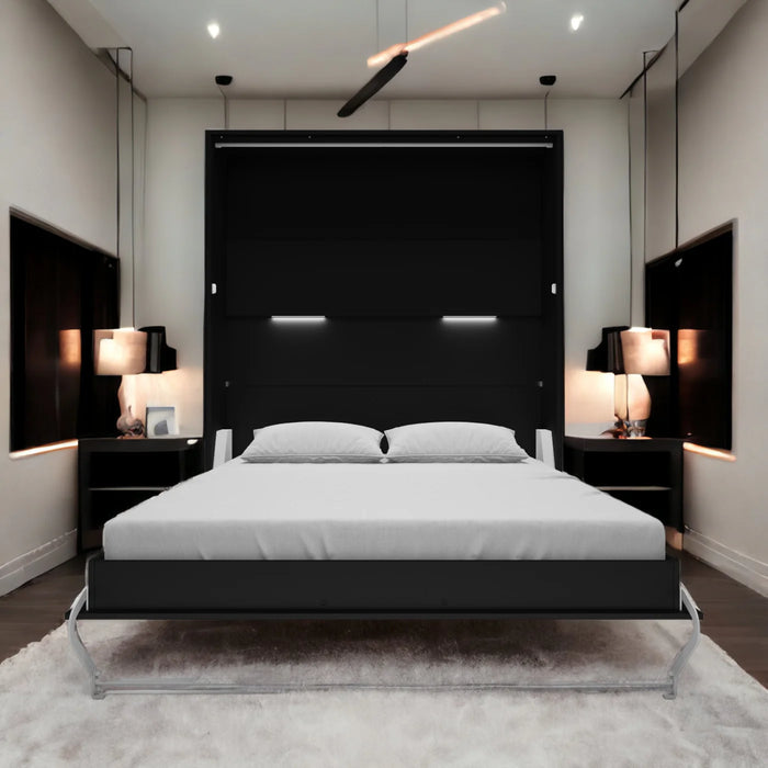 Maxima House Vertical European Queen Size Murphy Bed Invento, Led Included - Bed & Sofa Hub