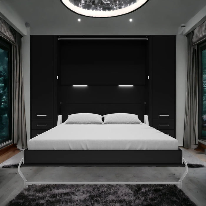Maxima House Vertical Queen Murphy Bed Invento , with 2 Cabinets - Bed & Sofa Hub