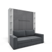 Maxima House Vertical European Full Size Murphy Bed Invento with Sofa and Two Cabinets - Bed & Sofa Hub
