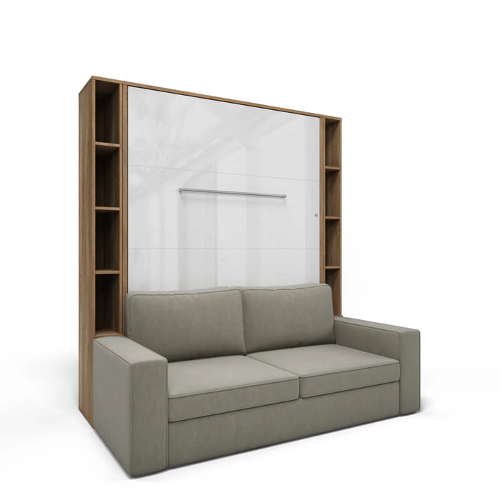 Maxima House Vertical European Full Size Murphy Bed Invento with Sofa and Two Cabinets - Bed & Sofa Hub