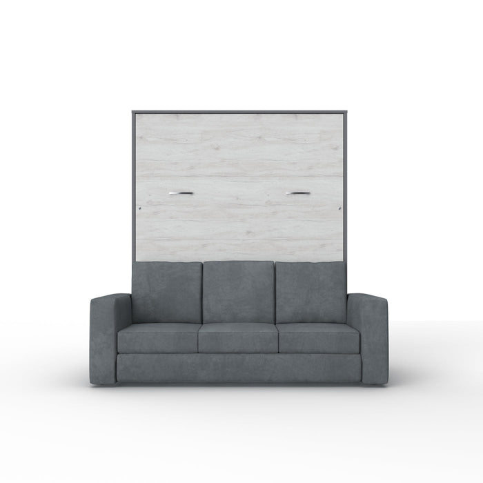 Maxima House Invento European Queen Size Vertical Murphy Bed with Sofa - Bed & Sofa Hub
