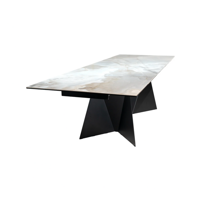 Maxima House Extendable Dining Table ALBERTO with ceramic top - Bed & Sofa Hub