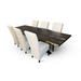 Maxima House Edder-Ur Oak Wood Dining Table - Bed & Sofa Hub