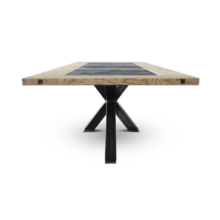 Maxima House Edder-Crue Oak Wood Dining Table - Bed & Sofa Hub