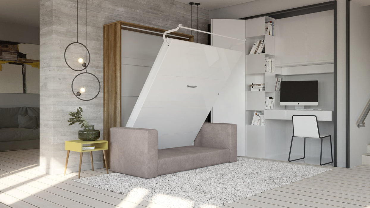 Maxima House Murphy bed European Full XL Vertical with Sofa Invento IN001OW-B - Bed & Sofa Hub
