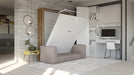 Maxima House Murphy bed European Full XL Vertical with Sofa Invento IN001OW-B - Bed & Sofa Hub