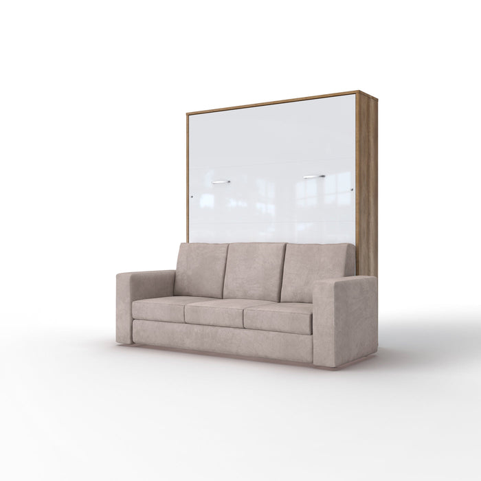Maxima House Vertical Murphy Bed Invento , European Full XL with 2 cabinets IN140VLED-10W - Bed & Sofa Hub
