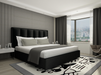 Whiteline Modern Living Velvet King Bed BK1655 - Bed & Sofa Hub