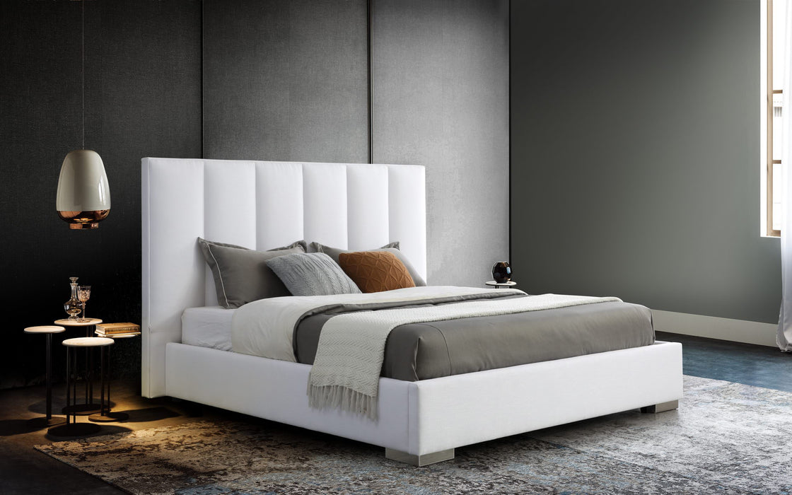 Whiteline Modern Living Velvet Queen Bed BQ1655 - Bed & Sofa Hub