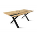 Maxima House Solid Wood Dining Table with Metal Legs Urban-Bl - Bed & Sofa Hub