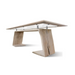 Maxima House Glass Top with Solid Wood Base Dining Table Zorg-W - Bed & Sofa Hub