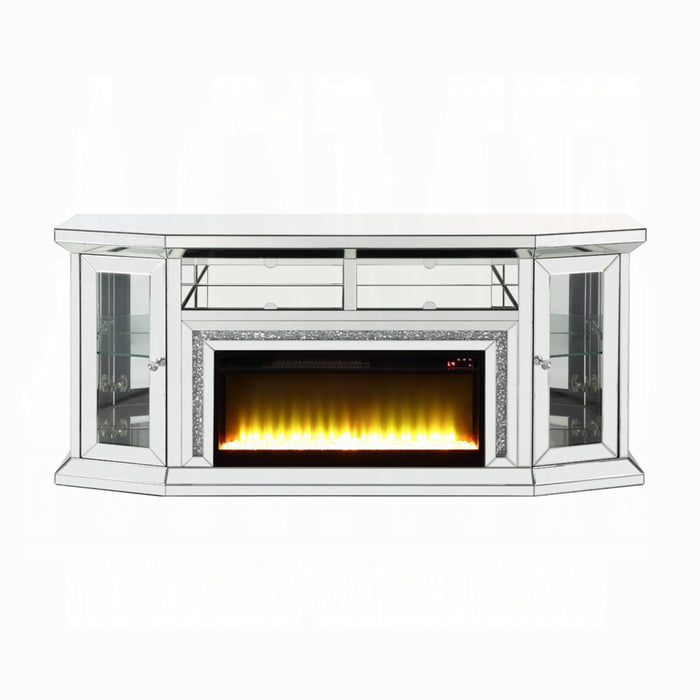 ACME Noralie Tv Stand W/Fireplace & Led - Bed & Sofa Hub