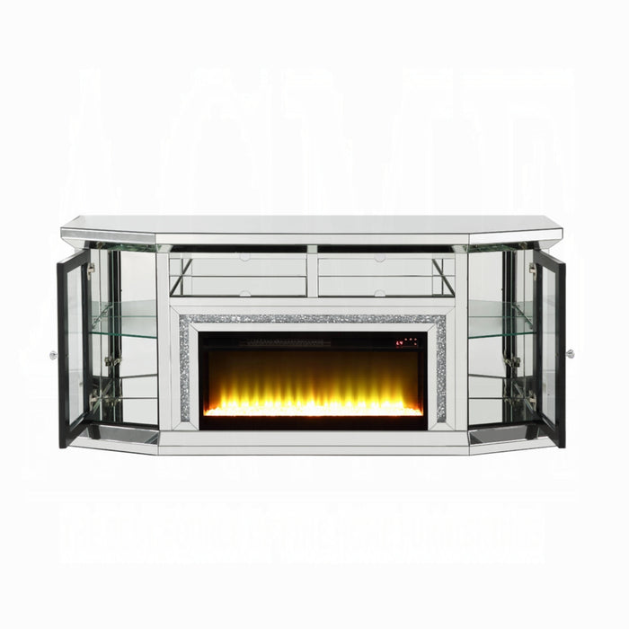 ACME Noralie Tv Stand W/Fireplace & Led - Bed & Sofa Hub