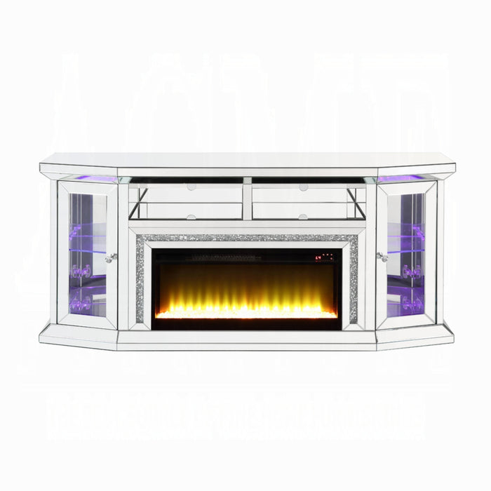 ACME Noralie Tv Stand W/Fireplace & Led - Bed & Sofa Hub