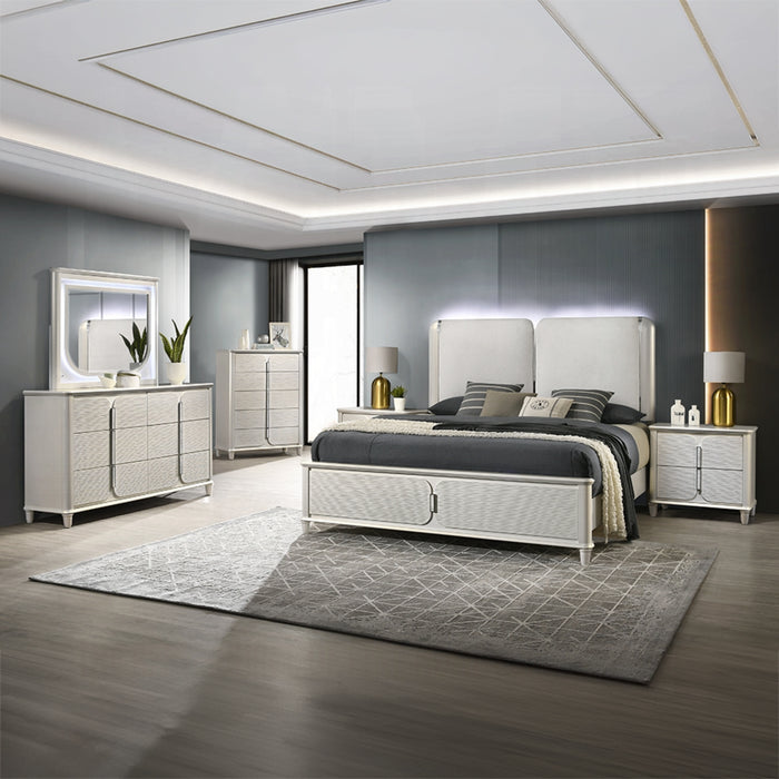 ACME Laveda Eastern King Bed w/LED - Bed & Sofa Hub