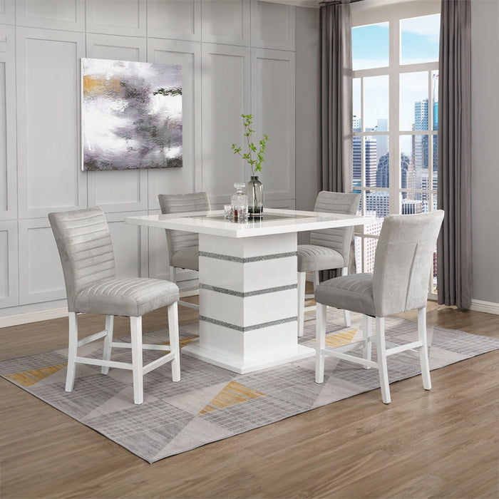 ACME Elizaveta Counter Height Table W/Pedestal Base - Bed & Sofa Hub