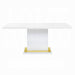 ACME Gaines Dining Table W/Pedestal Base - Bed & Sofa Hub