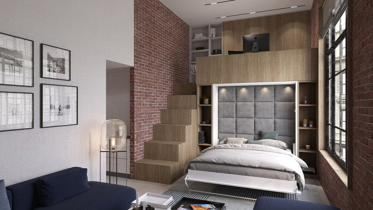 Maxima House Murphy bed INVENTO, European King size with LED and mattress included IN-22W - Bed & Sofa Hub