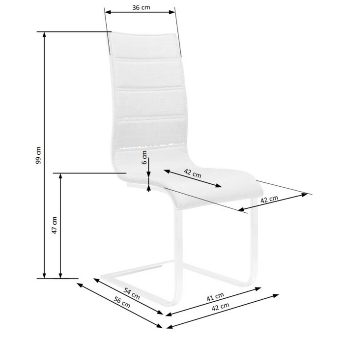 Maxima House Dining Set Diego 7 Pcs. White Modern Glossy Dining Table with 2 Self-Starting Leaves Plus 6 Chairs - Bed & Sofa Hub