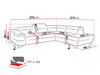 Maxima House Sectional FULL Size Sleeper Sofa BEAU Storage MIR003 - Bed & Sofa Hub