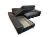 Maxima House Sectional sleeper Sofa LOCO with storage, Gray/ Black BEN070 - Bed & Sofa Hub