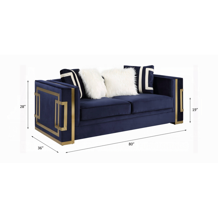 ACME Virrux Loveseat W/4 Pillows - Bed & Sofa Hub