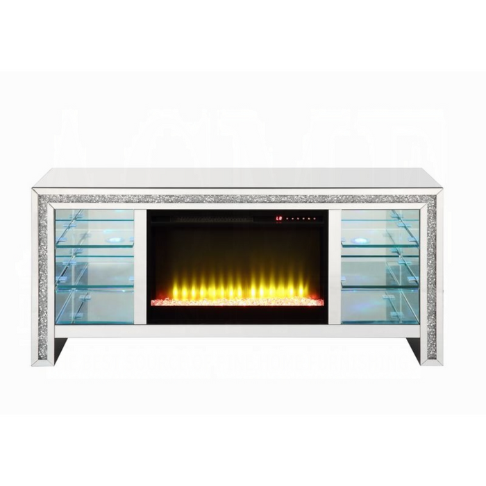 ACME Noralie Tv Stand W/Fireplace & Led - Bed & Sofa Hub