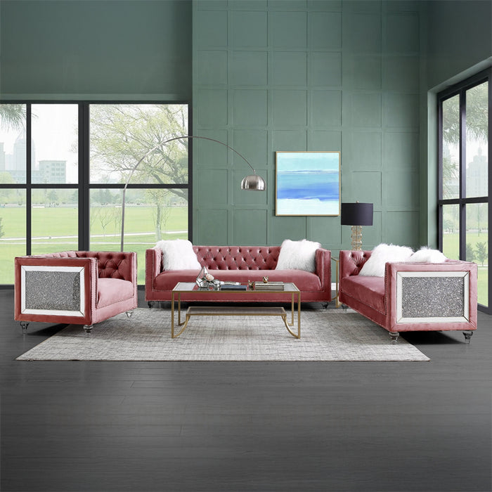ACME Heibero II Loveseat W/2 Pillows - Bed & Sofa Hub