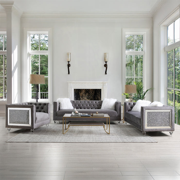 ACME Heibero II Loveseat W/2 Pillows - Bed & Sofa Hub