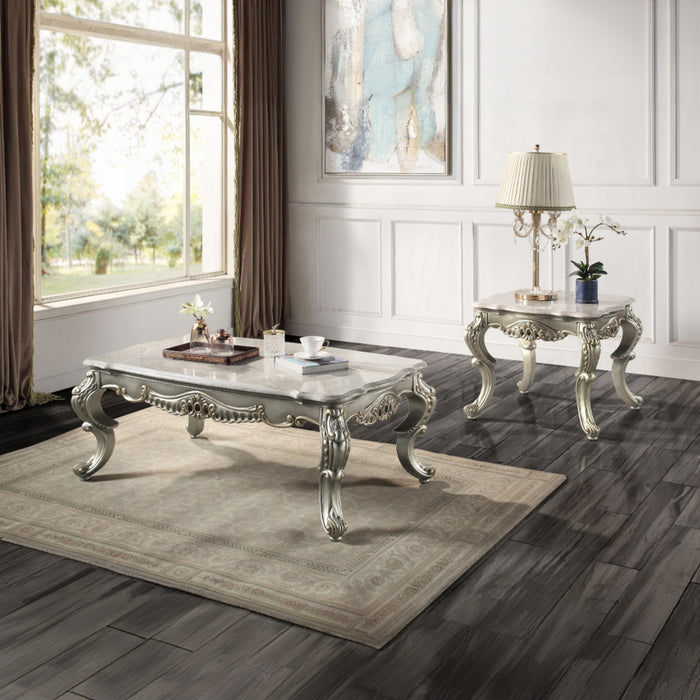 ACME Miliani Coffee Table W/Marble Top - Bed & Sofa Hub