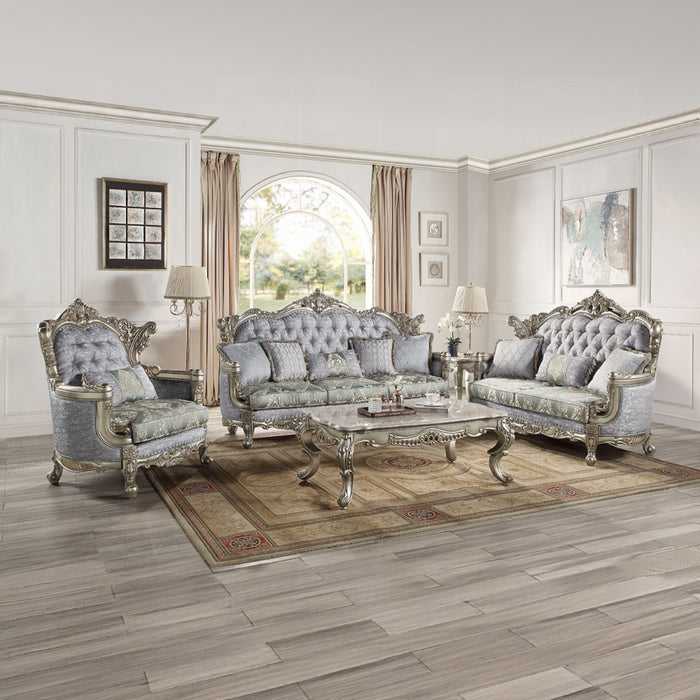 ACME Miliani Coffee Table W/Marble Top - Bed & Sofa Hub