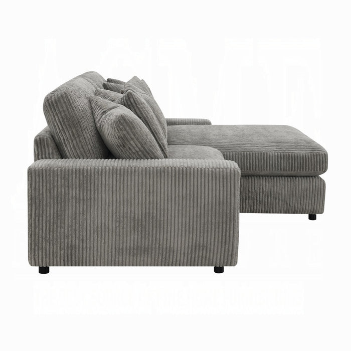 ACME Tavia Reversible Sectional Sofa W/6 Pillows - Bed & Sofa Hub