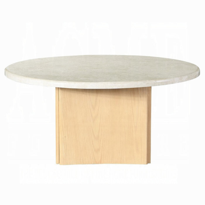 ACME Qwin Coffee Table W/Marble Top - Bed & Sofa Hub