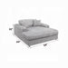 ACME Hilde Chaise w/2 Pillows - Bed & Sofa Hub