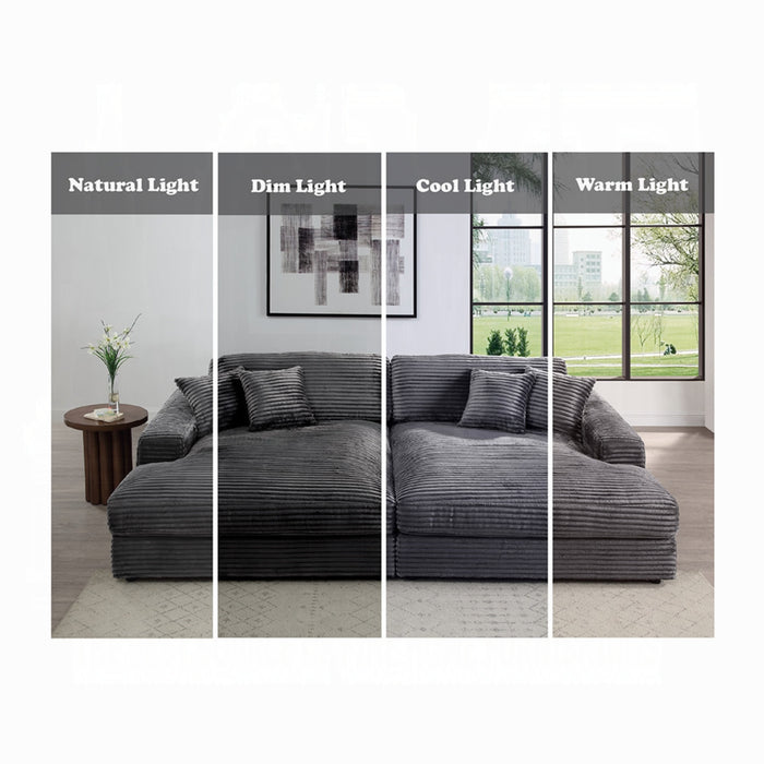 ACME Hilde Chaise w/2 Pillows - Bed & Sofa Hub