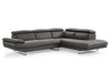 Whiteline Modern Living Pandora Sectional SL1351L-DGRY - Bed & Sofa Hub