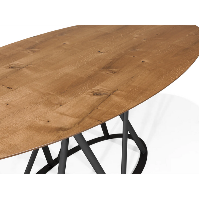 Maxima House Veneer Oak Dining Table Alissa for Up to 8 People - Bed & Sofa Hub