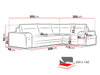 Maxima House Sectional FULL XL Sleeper Sofa MAGNUS S with storage MIR042 - Bed & Sofa Hub