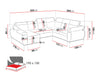 Maxima House DANTE Sectional Sleeper Sofa MIR050 - Bed & Sofa Hub