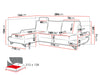 Maxima House Sectional Sleeper Sofa with storage ASTRA MIR053 - Bed & Sofa Hub